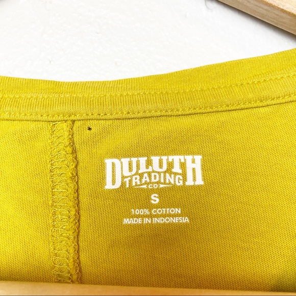 Duluth trading yellow long sleeve tee cotton sz S - Picture 2 of 6